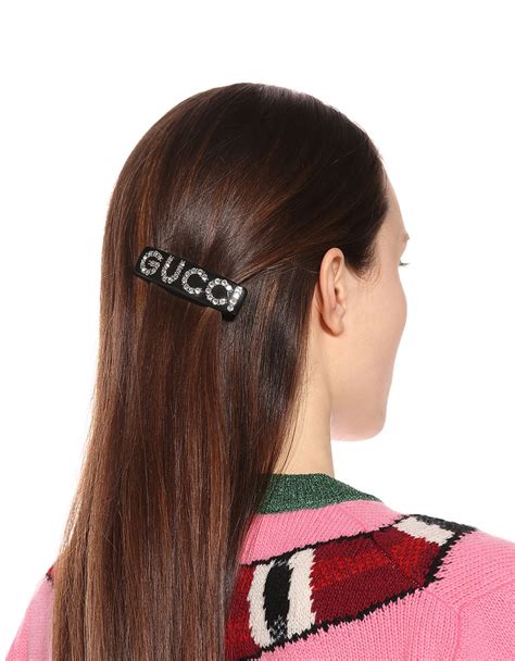 gucci hair clips|Gucci crystal embellished clip.